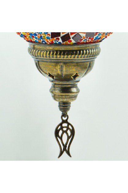 Mozaik Kuğu Boynu El Yapımı Lamba (Turuncu)