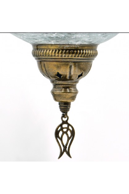 Mozaik Kuğu Boynu El Yapımı Lamba (Kırık Şeffaf)