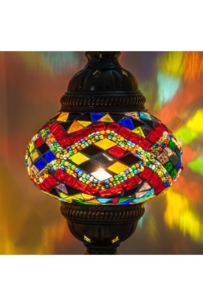 Turkish Mosaic Swan Neck Table Lamp (Mix Color)