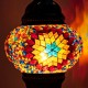 Turkish Swan Neck Mosaic Table Lamp (Orange Flower)