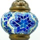 Mozaik Kuğu Boynu El Yapımı Lamba (Mavi Desenli)