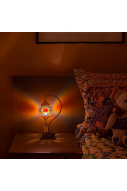 DIY Turkish Multicolor Swan Neck Mosaic Table Lamp Kit (Stained Starburst) DIY Turkish Multicolor Swan Neck Mosaic Table Lamp Kit (Stained Starburst)