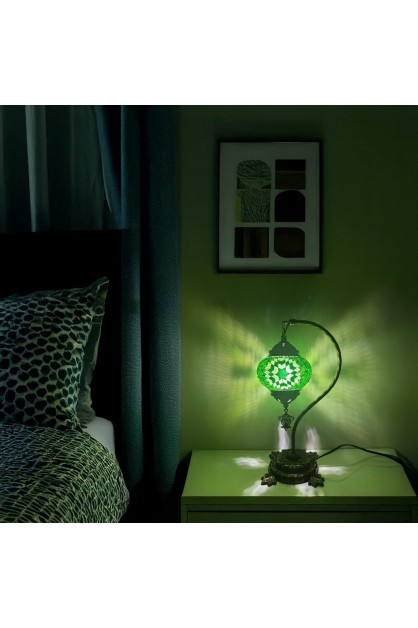 DIY Turkish Green Swan Neck Mosaic Table Lamp Kit (Green Vortex) DIY Turkish Green Swan Neck Mosaic Table Lamp Kit (Green Vortex)