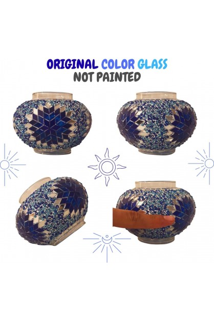 DIY Turkish Blue Swan Neck Mosaic Table Lamp Kit (Blue Frost) DIY Turkish Blue Swan Neck Mosaic Table Lamp Kit (Blue Frost)